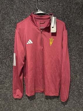 NWT adidas Men's Arizona State Quarter-Zip Sz. M